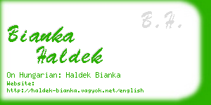 bianka haldek business card